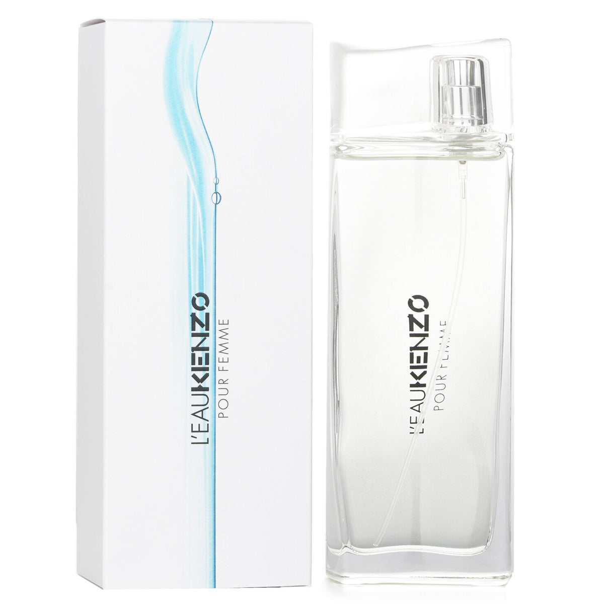 Kenzo L'eau Pour Femme 100ml spray features fresh floral and fruity notes, embodying modern femininity and elegance.