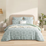 Renee Taylor Rizz Jacquard Quilt / Duvet Cover Set Queen Sage