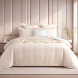 Renee Taylor Bella Jacquard Quilt / Duvet Cover Set Queen Blush