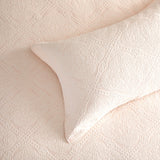 Renee Taylor Bella Jacquard Quilt / Duvet Cover Set Queen Blush