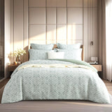 Renee Taylor Mayfair Jacquard Quilt / Duvet Cover Set Queen Sage