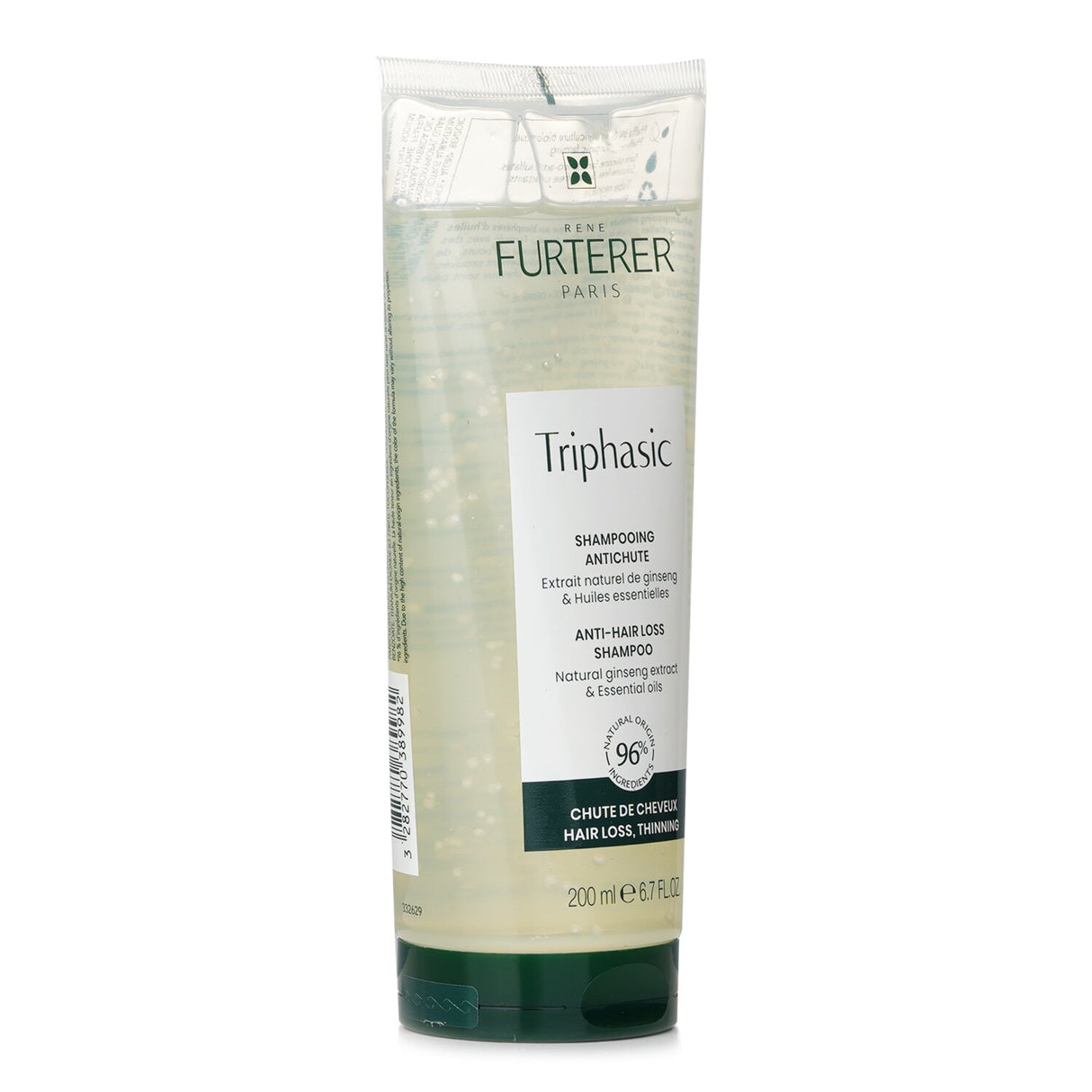 Rene Furterer Triphasis Anti-Hair Loss Shampoo in 200ml, enriched with 96% natural ingredients for fuller, healthier hair.