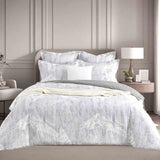 Renee Taylor Grove Jacquard Quilt / Duvet Cover Set Queen Charcoal