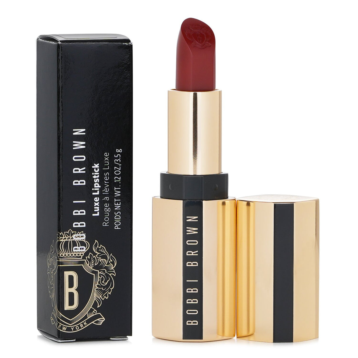 Bobbi Brown Luxe Lipstick in #866 Rare Ruby offers vibrant, satin finish color while nourishing and rejuvenating lips.