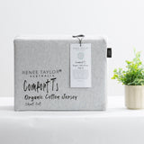 Renee Taylor Comfort Organic Cotton Sheet Set Single Grey Marle