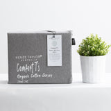 Renee Taylor Comfort Organic Cotton Sheet Set Queen Charcoal
