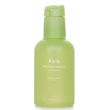 Ultra-calming facial essence with 80.59% Heartleaf Extract for sensitive skin, providing hydration and soothing relief.