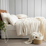 Renee Taylor Comfort Organic Cotton Sheet Set King Single Oatmeal