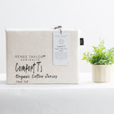 Renee Taylor Comfort Organic Cotton Sheet Set Queen Oatmeal