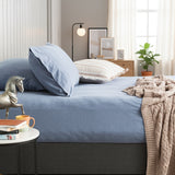 Renee Taylor Comfort Organic Fitted Sheet & Pillowcase -  King Ink