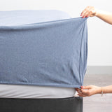 Renee Taylor Comfort Organic Fitted Sheet & Pillowcase -  King Ink