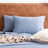 Renee Taylor Comfort Organic Fitted Sheet & Pillowcase -  King Ink