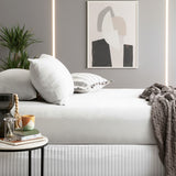 Renee Taylor Comfort Organic Fitted Sheet & Pillowcase -  King Grey Marle