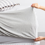 Renee Taylor Comfort Organic Fitted Sheet & Pillowcase -  King Grey Marle
