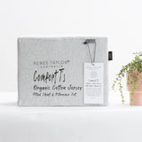 Renee Taylor Comfort Organic Fitted Sheet & Pillowcase -  King Grey Marle
