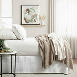 Renee Taylor Comfort Organic Fitted Sheet & Pillowcase -  King Ecru