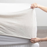 Renee Taylor Comfort Organic Fitted Sheet & Pillowcase -  Single Ecru