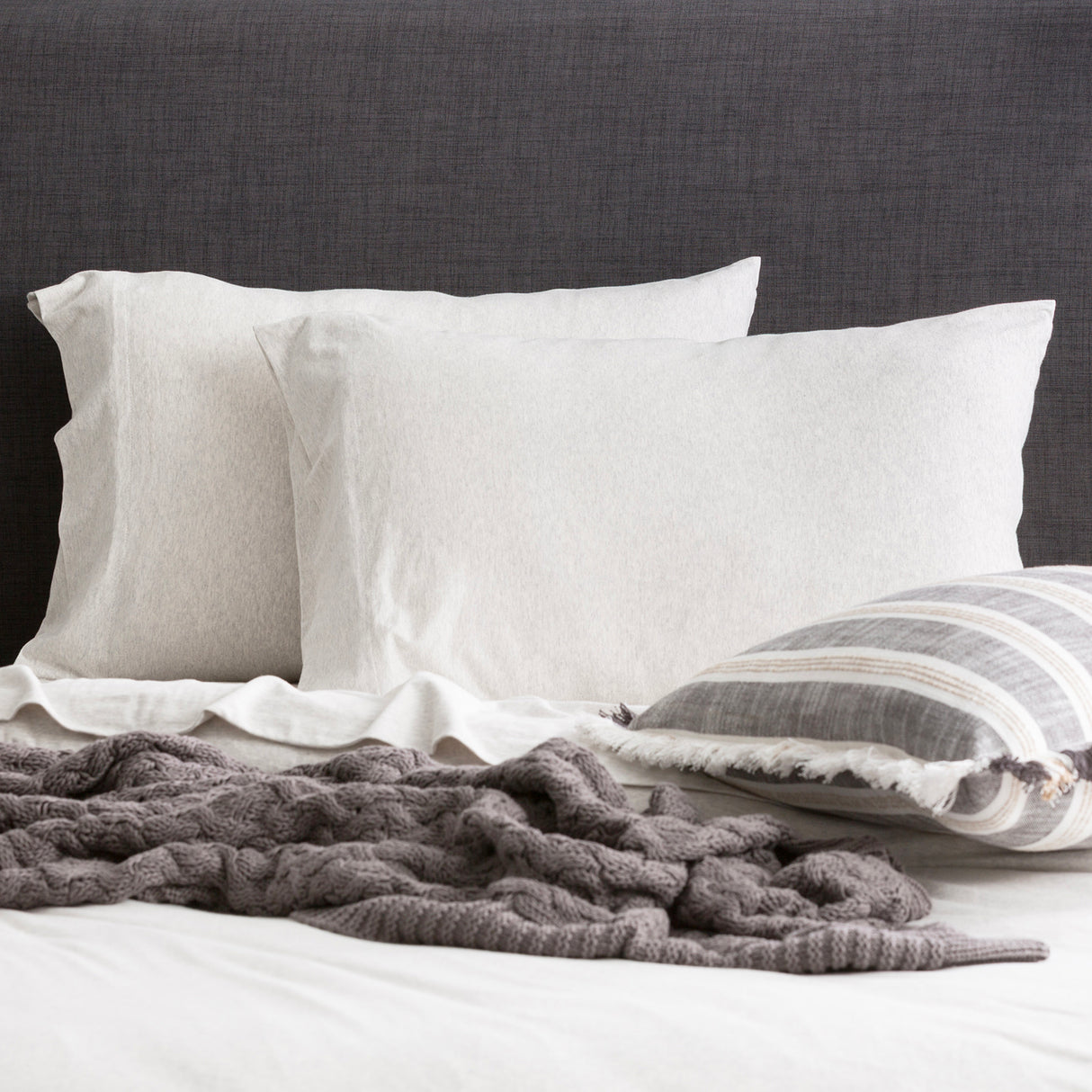Renee Taylor Comfort Organic Fitted Sheet & Pillowcase -  Single Ecru