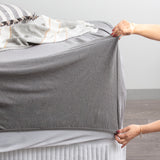Renee Taylor Comfort Organic Fitted Sheet & Pillowcase -  King Charcoal