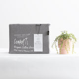 Renee Taylor Comfort Organic Fitted Sheet & Pillowcase -  Queen Charcoal