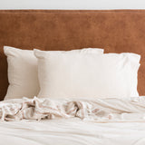 Renee Taylor Comfort Organic Fitted Sheet & Pillowcase -  Single Oatmeal