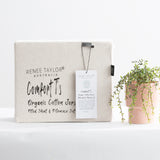 Renee Taylor Comfort Organic Fitted Sheet & Pillowcase -  Single Oatmeal
