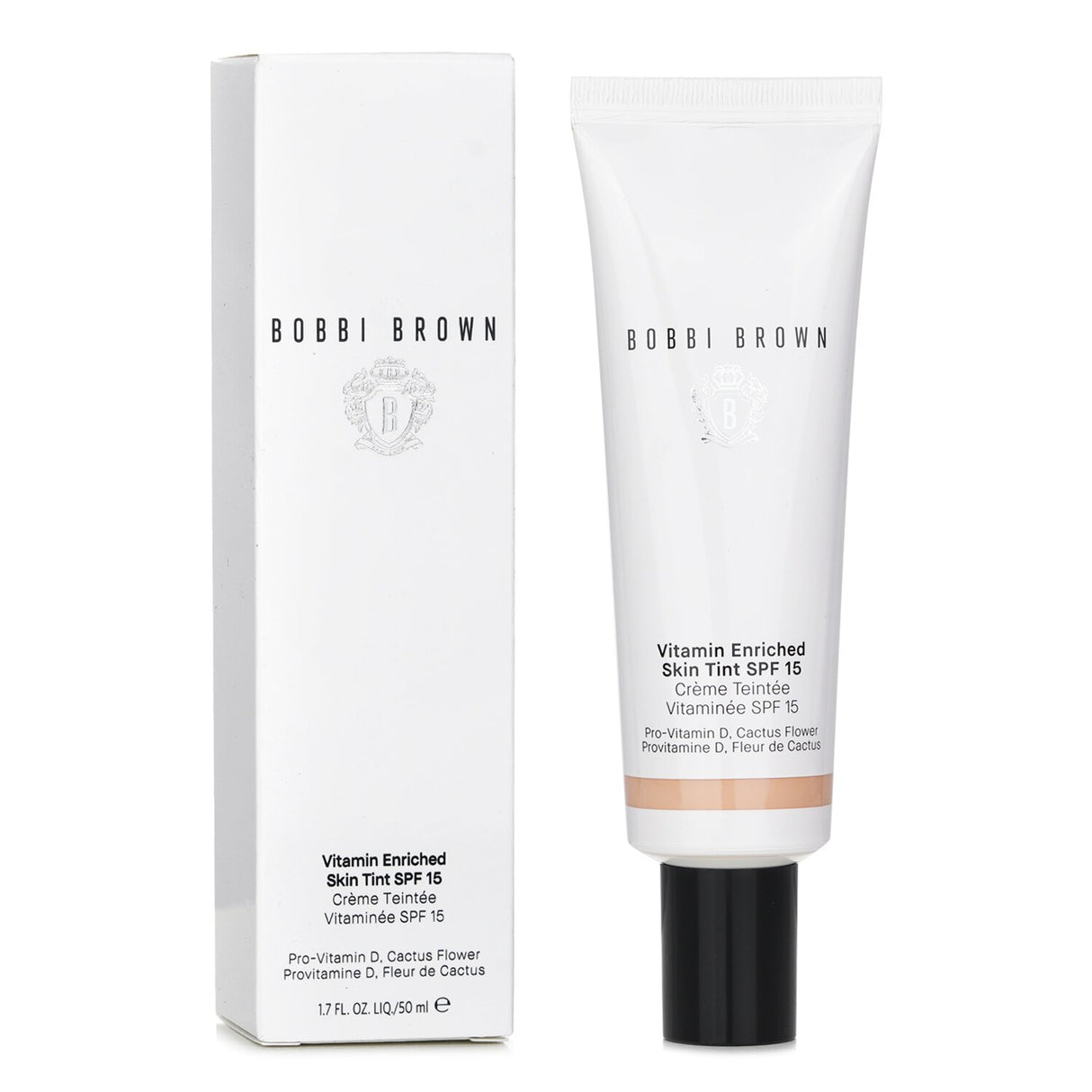 Bobbi Brown Vitamin Enriched Skin Tint SPF15 in Fair 1, a hydrating 2-in-1 formula for fresh, natural coverage.