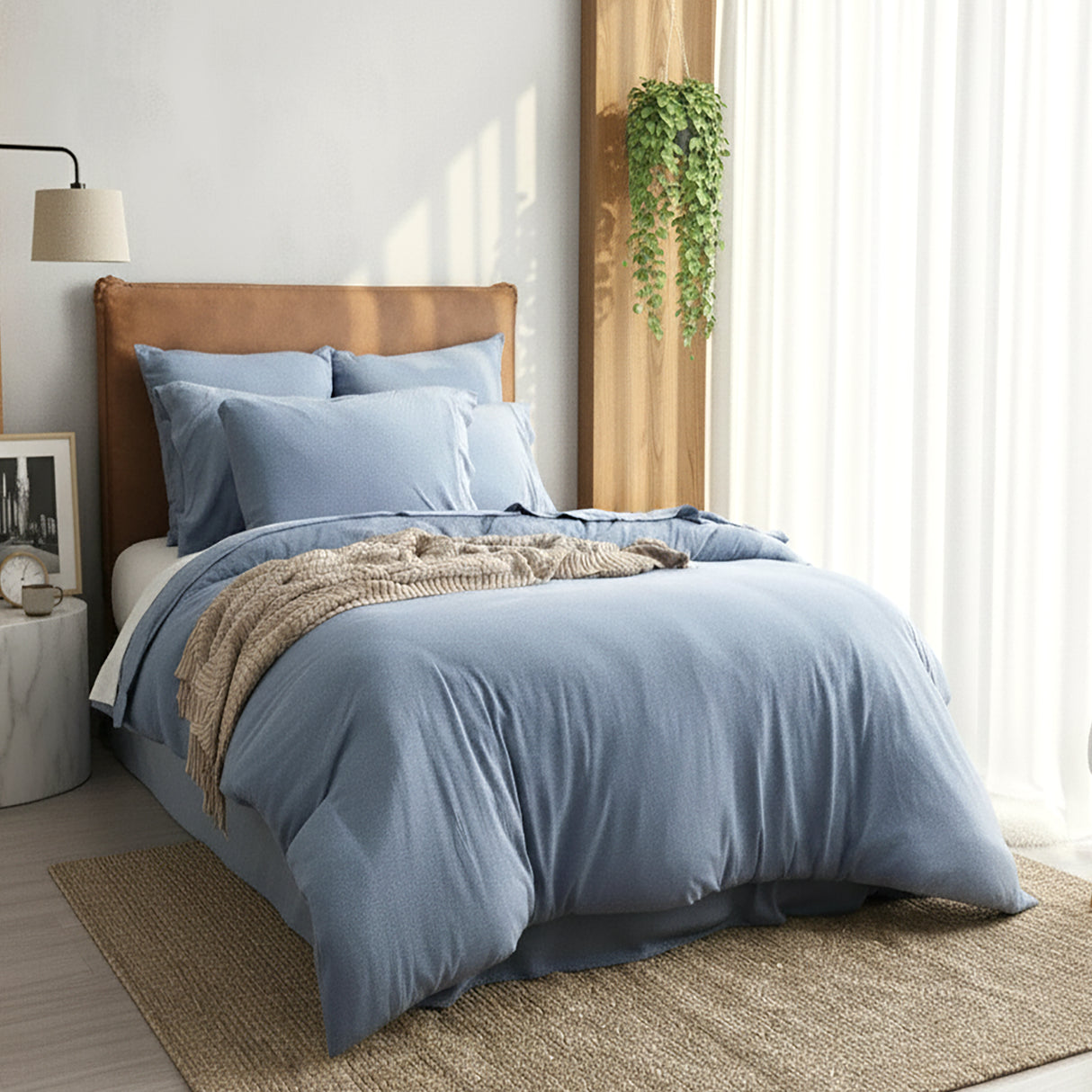 Renee Taylor Comfort Organic Cotton Quilt Cover Set King Ink