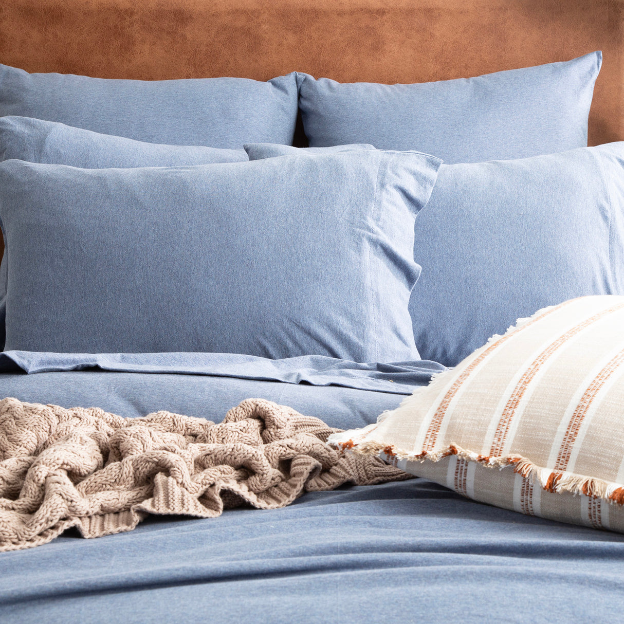 Renee Taylor Comfort Organic Cotton Quilt Cover Set King Ink