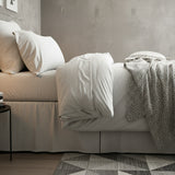 Renee Taylor Comfort Organic Cotton Quilt Cover Set Double Grey Marle
