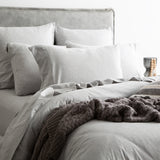 Renee Taylor Comfort Organic Cotton Quilt Cover Set Queen Grey Marle