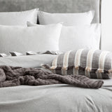 Renee Taylor Comfort Organic Cotton Quilt Cover Set Double Grey Marle