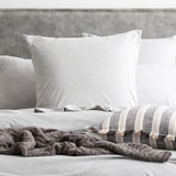 Renee Taylor Comfort Organic Cotton Quilt Cover Set Double Grey Marle