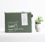 Renee Taylor Comfort Organic Cotton Quilt Cover Set Queen Olive