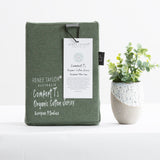Renee Taylor Comfort Organic Cotton Quilt Cover Set Queen Olive