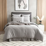 Renee Taylor Comfort Organic Cotton Quilt Cover Set Queen Charcoal