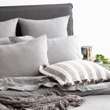 Renee Taylor Comfort Organic Cotton Quilt Cover Set King Charcoal