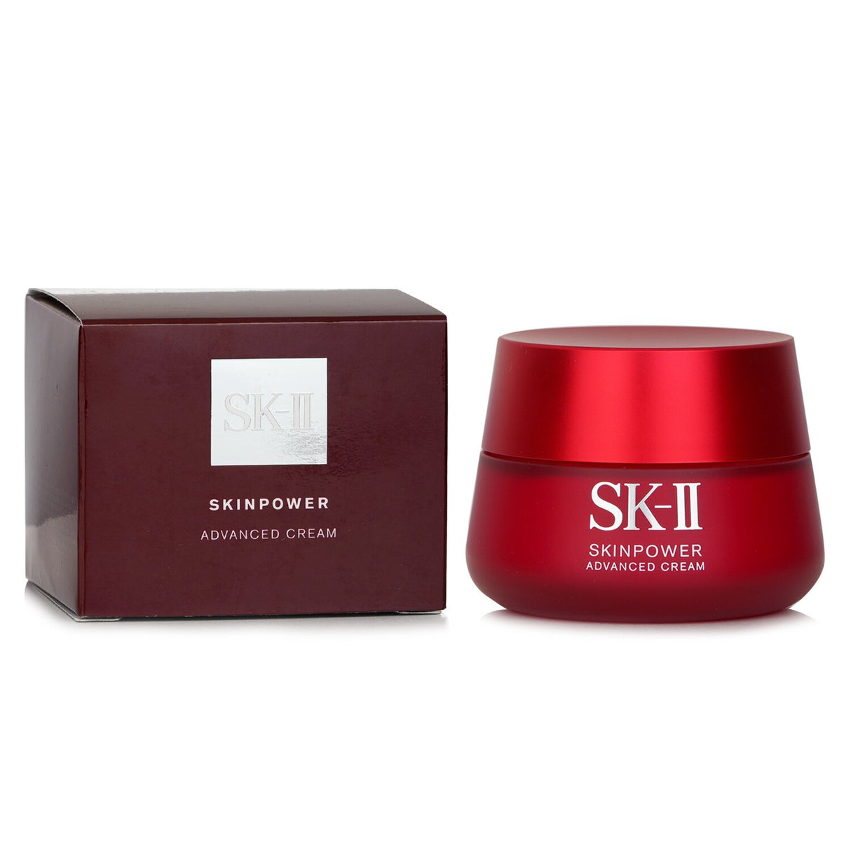 SK-II Skinpower Advanced Cream in an 80g jar, deeply hydrates and reduces fine lines for a youthful, radiant complexion.