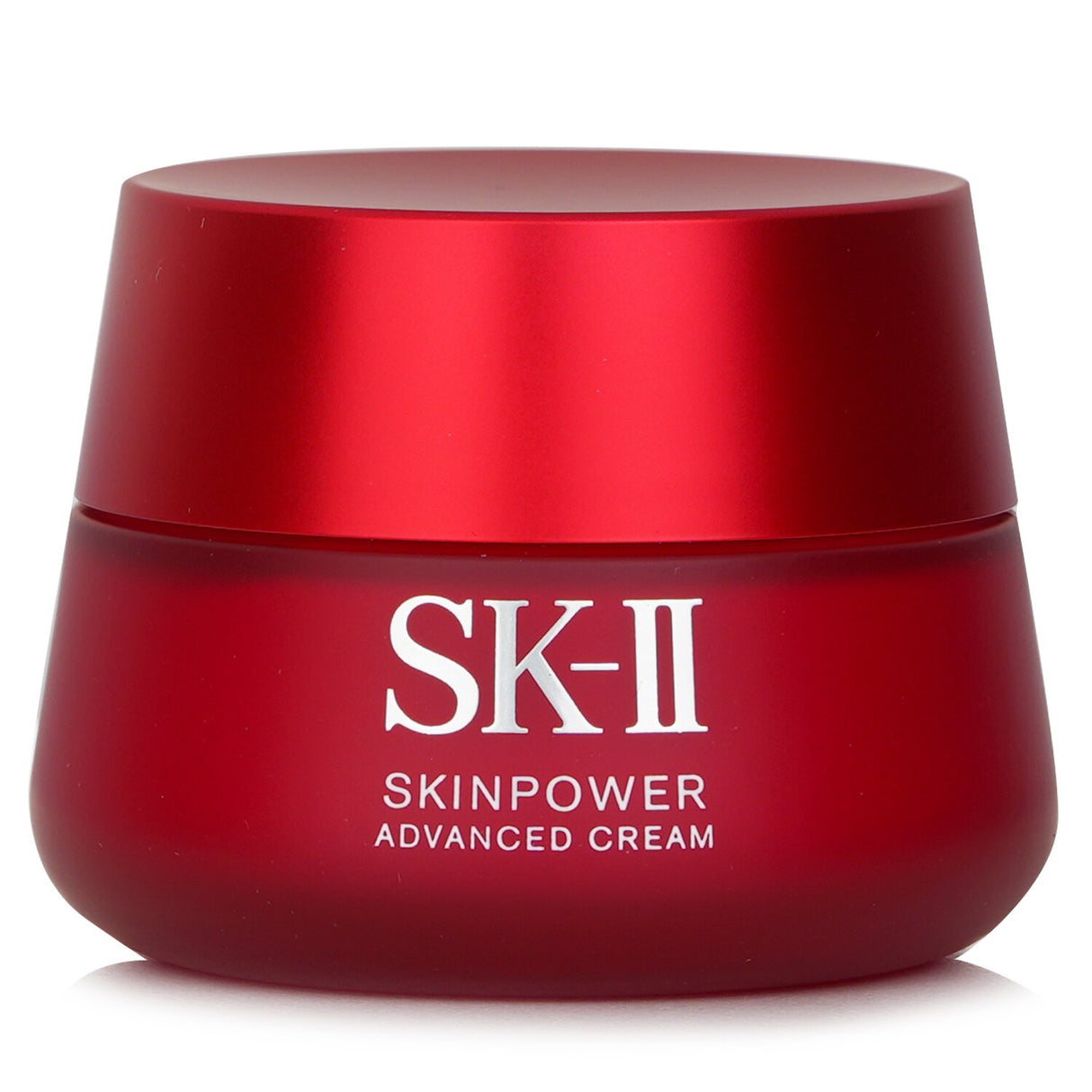 SK-II Skinpower Advanced Cream 80g jar enhances hydration, reduces fine lines, and promotes an even skin tone with Pitera and extracts.