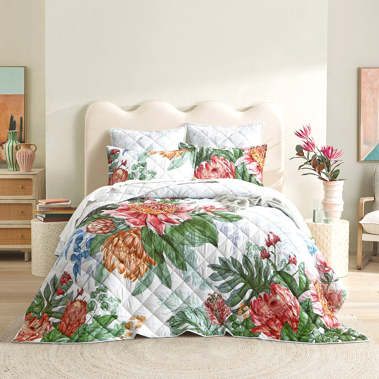 Renee Taylor Florence Quilted Reversible Coverlet Set Super King