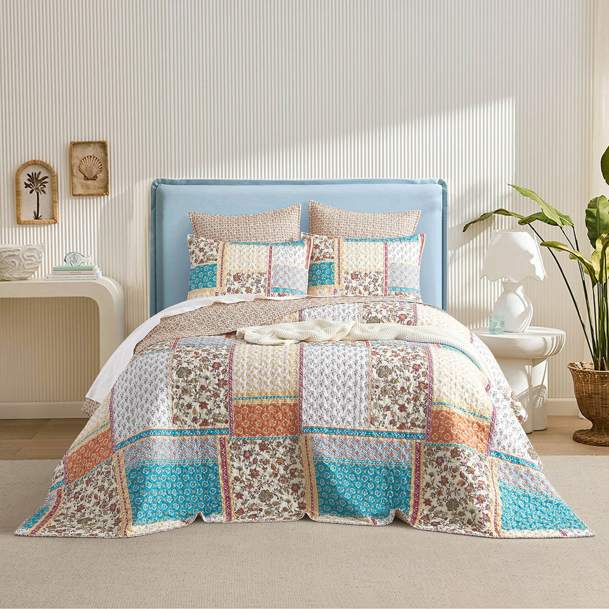 Renee Taylor Amber Quilted Reversible Coverlet Set Super King