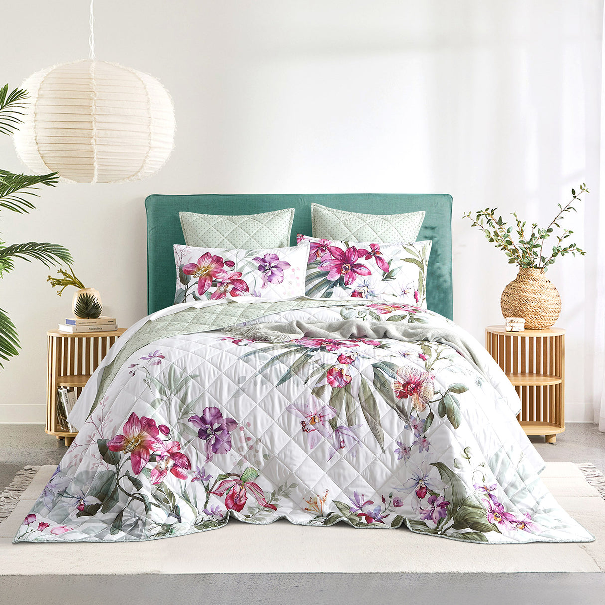 Renee Taylor Kashmir Quilted Reversible Coverlet Set Super King