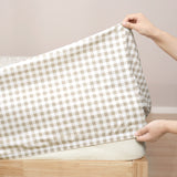 Renee Taylor Bran Gingham Patterned Cotton Sheet Set Queen