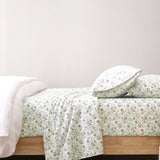 Renee Taylor Red Gum Patterned Cotton Sheet Set Super King