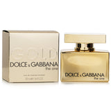 Elegant 50ml bottle of Dolce & Gabbana The One Gold Eau De Parfum featuring floral and oriental notes for sophisticated allure.