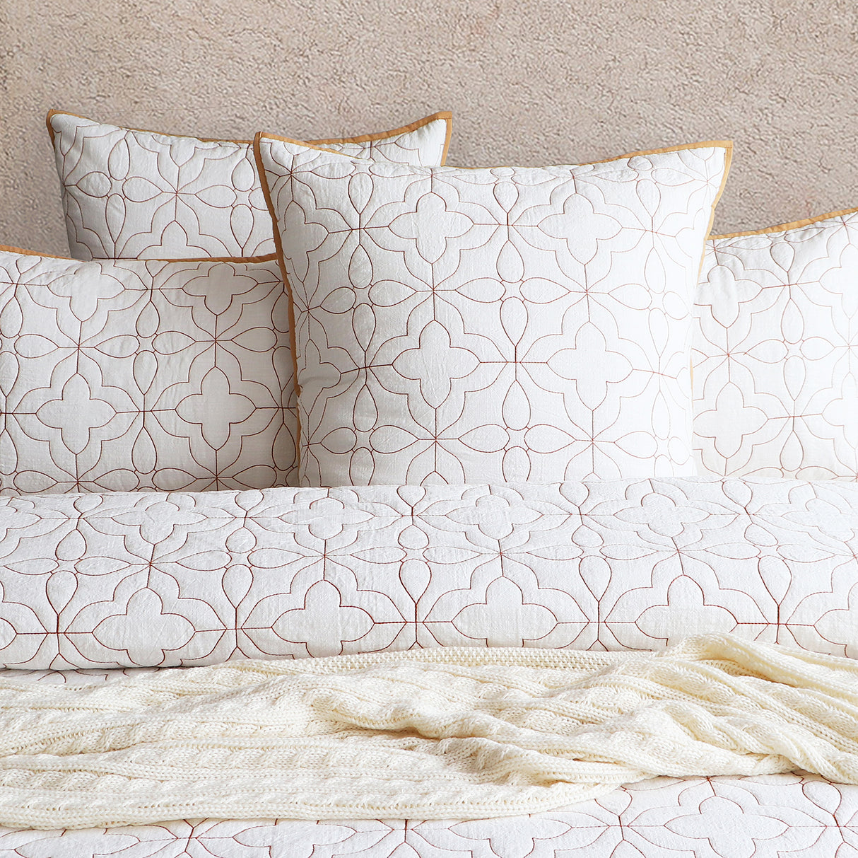 Renee Taylor Solaris Cotton Quilted Quilt Cover Set Double