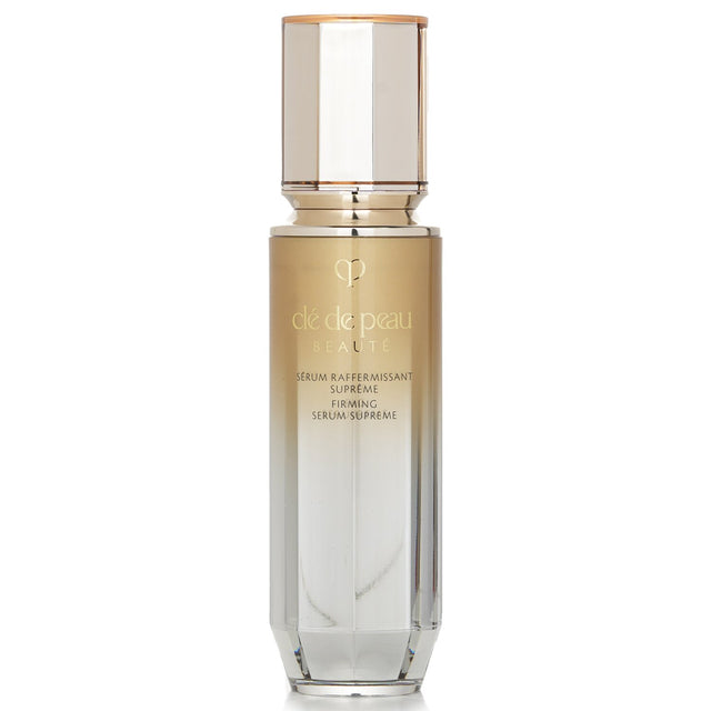Cle De Peau Firming Serum Supreme in new packaging, 40ml, enhances skin firmness and reduces fine lines with a luxurious texture.