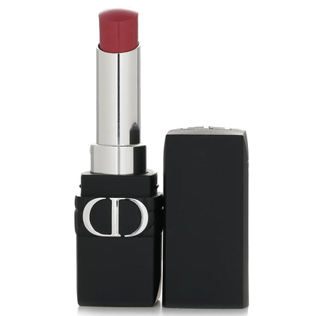 Christian Dior Rouge Dior Forever Lipstick #525 Forever Chérie, a long-lasting matte lipstick with red peony extract for lip care.