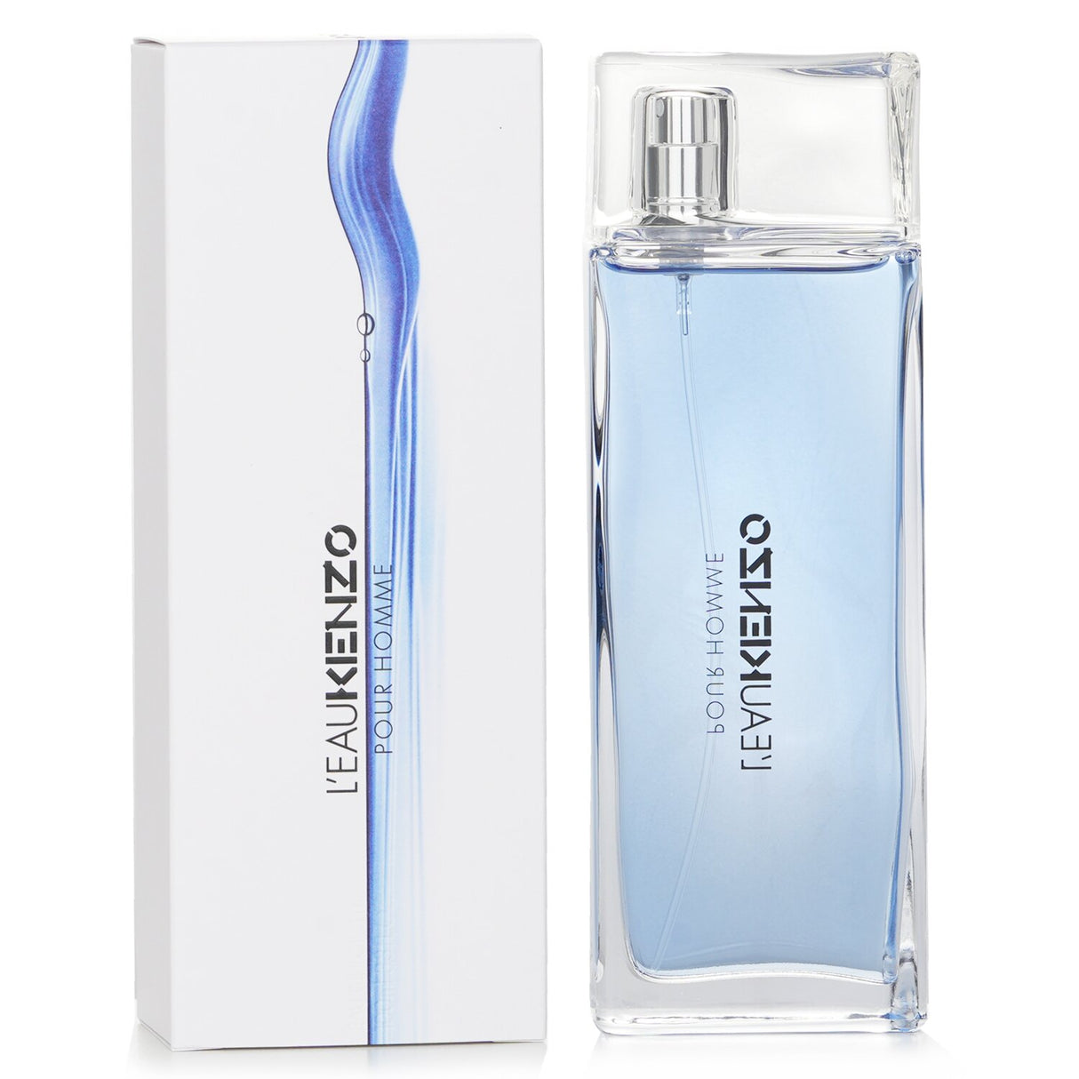 Kenzo L'eau Pour Homme Eau De Toilette Spray in a sleek 100ml bottle, featuring aquatic and citrus notes for a fresh scent.