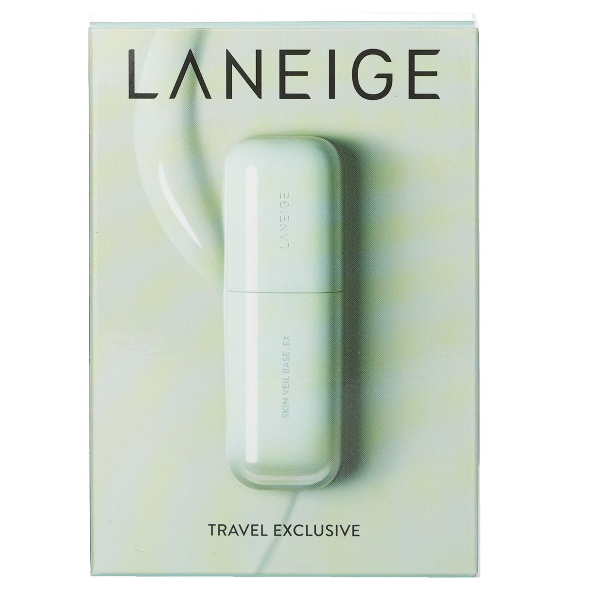 Duo set of Laneige Skin Veil Base EX SPF 28 in mint green, smooths skin texture and evens tone for a radiant finish.